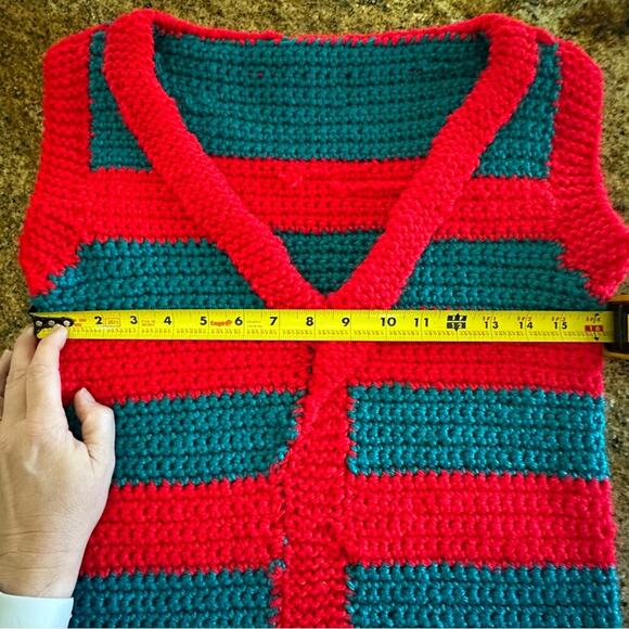Ugly Christmas Sweater Dress 🎄 🤶 Handmade crocheted dress (see Measurements) - Picture 10 of 11